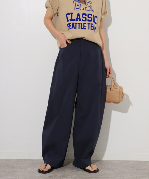 JOURNAL STANDARD relume（ジャーナルスタンダード　レリューム）の「コットンナイロンストレッチクロスパンツ（その他パンツ・レディース・ネイビー/ベージュ・38/36）」の10枚目の写真