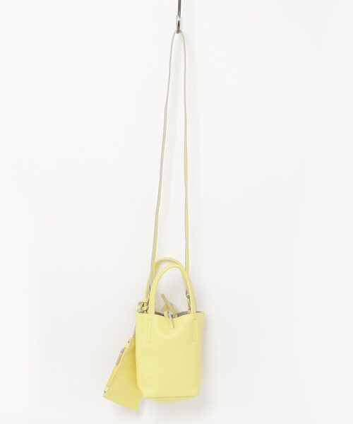 fredy emue（フレディエミュ）の「【MARLON FIRENZE/マーロン フィレンツェ】ストラップ＆ポーチ付きミニトートバッグ（ショルダーバッグ・レディース・アイボリー/ブラック/イエロー・FREE）」の16枚目の写真
