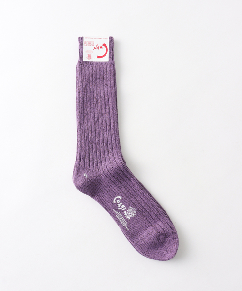 CORGI（コーギ）の「CORGI ( コーギー) for BOUCLE グリッターソックス（ソックス/靴下・メンズ・イエロー/パープル/サックスブルー/ブラック/グリーン・FREE）」の4枚目の写真