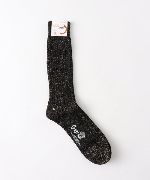 CORGI（コーギ）の「CORGI ( コーギー) for BOUCLE グリッターソックス（ソックス/靴下・メンズ・イエロー/パープル/サックスブルー/ブラック/グリーン・FREE）」の2枚目の写真