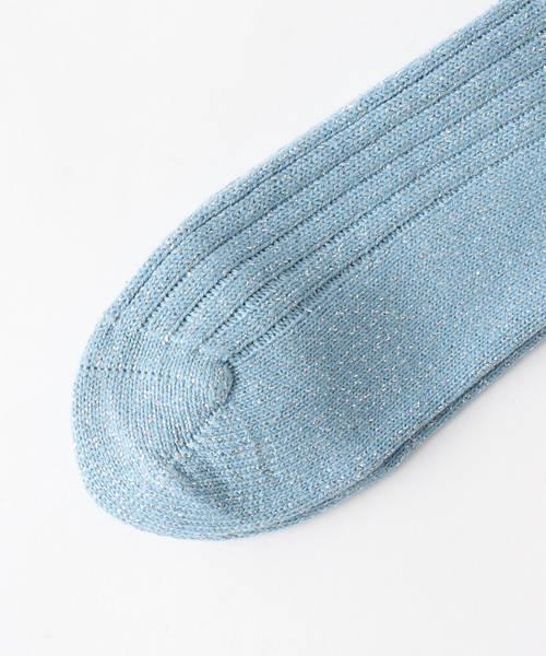 CORGI（コーギ）の「CORGI ( コーギー) for BOUCLE グリッターソックス（ソックス/靴下・メンズ・イエロー/パープル/サックスブルー/ブラック/グリーン・FREE）」の6枚目の写真