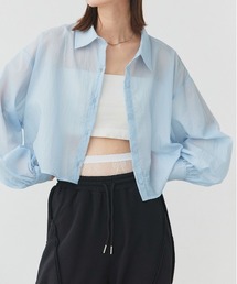 ad thie | シアーワッシャー ショート丈シャツ(シャツ/ブラウス)