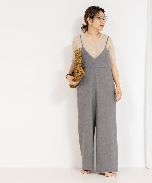 Rie Miller(リエミラー)の「《手洗い可能》ランダムテレコ2WAYカーディガン(カーディガン/ボレロ・レディース・ベージュ/ネイビー/ブラウン・38)」の4枚目の写真