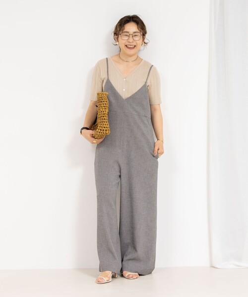 Rie Miller(リエミラー)の「《手洗い可能》ランダムテレコ2WAYカーディガン(カーディガン/ボレロ・レディース・ベージュ/ネイビー/ブラウン・38)」の6枚目の写真