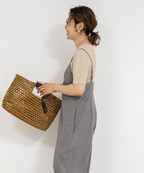 Rie Miller(リエミラー)の「《手洗い可能》ランダムテレコ2WAYカーディガン(カーディガン/ボレロ・レディース・ベージュ/ネイビー/ブラウン・38)」の9枚目の写真