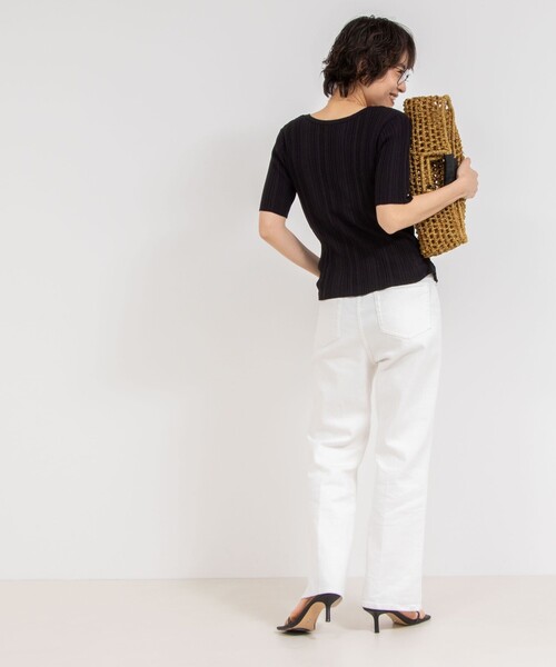 Rie Miller(リエミラー)の「《手洗い可能》ランダムテレコ2WAYカーディガン(カーディガン/ボレロ・レディース・ベージュ/ネイビー/ブラウン・38)」の14枚目の写真