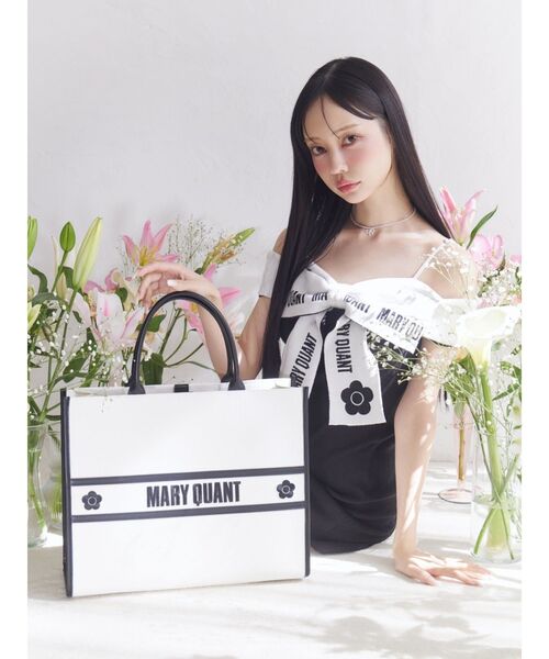 EATME(イートミー)の「【EATME×MARY QUANT】バイカラートートBAG(トートバッグ・レディース・オフホワイト/ブラック・FREE)」の4枚目の写真
