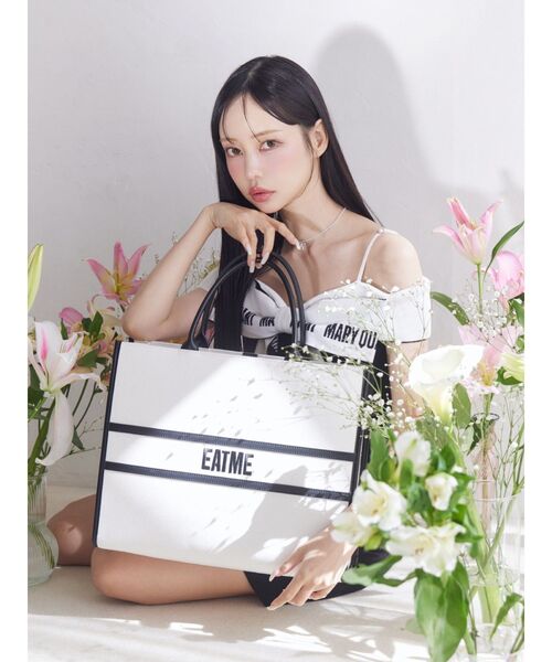 EATME(イートミー)の「【EATME×MARY QUANT】バイカラートートBAG(トートバッグ・レディース・オフホワイト/ブラック・FREE)」の5枚目の写真