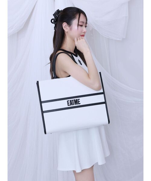 MARY QUANT EATME トートバッグ FREEサイズ ホワイト EATME イートミー マリークワント【EATME×MARY QUANT】バイ