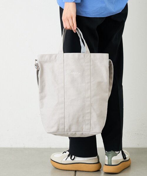BIRTHDAY BAR(バースデイバー)の「Actually キャンバス2WAYショルダーバッグ(トートバッグ・レディース・ホワイト系その他/ベージュ/ブラック/ライトグレー・0)」の3枚目の写真
