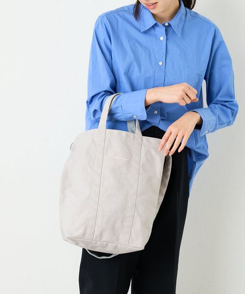 BIRTHDAY BAR(バースデイバー)の「Actually キャンバス2WAYショルダーバッグ(トートバッグ・レディース・ホワイト系その他/ベージュ/ブラック/ライトグレー・0)」の6枚目の写真