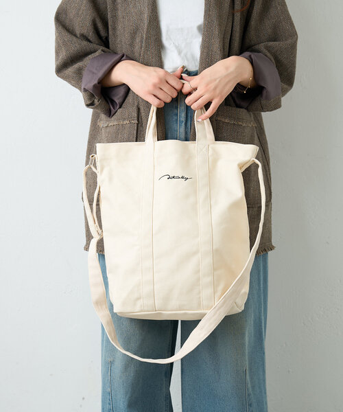 BIRTHDAY BAR(バースデイバー)の「Actually キャンバス2WAYショルダーバッグ(トートバッグ・レディース・ホワイト系その他/ベージュ/ブラック/ライトグレー・0)」の22枚目の写真