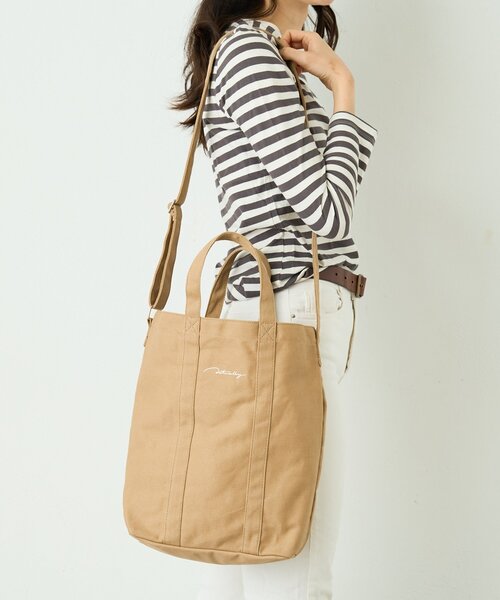 BIRTHDAY BAR(バースデイバー)の「Actually キャンバス2WAYショルダーバッグ(トートバッグ・レディース・ホワイト系その他/ベージュ/ブラック/ライトグレー・0)」の5枚目の写真