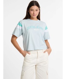 GUESS JEANS Ss Cn Boxy Pieced Tee 半袖Tシャツ レディース