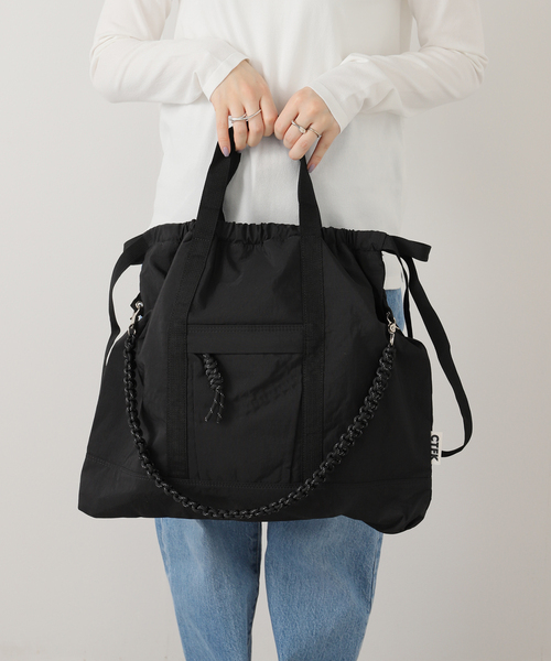 JOINT WORKS（ジョイントワークス）の「CONTROL FREAK/ナイロン3WAYスクエアトート（トートバッグ・レディース・グレー/ブラック・FREE）」の16枚目の写真