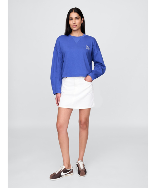 GAP（ギャップ）の「ヴィンテージソフト オーバーサイズ GAPロゴ スウェットシャツ トレーナー（スウェット・レディース・グレー/ブラック/ブルー・S/M/L/XL/XS/XXS）」の7枚目の写真