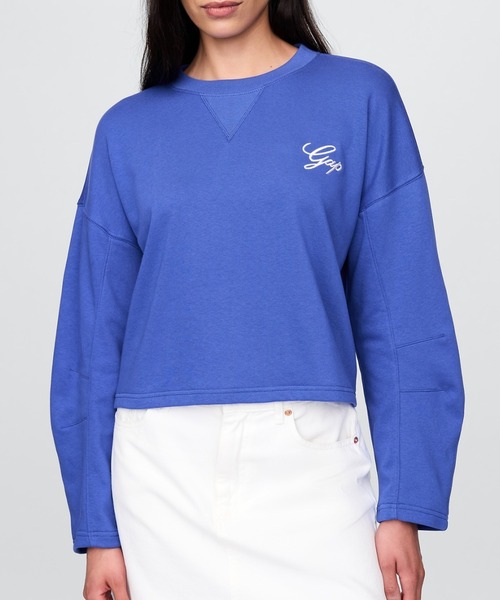 GAP（ギャップ）の「ヴィンテージソフト オーバーサイズ GAPロゴ スウェットシャツ トレーナー（スウェット・レディース・グレー/ブラック/ブルー・S/M/L/XL/XS/XXS）」の3枚目の写真