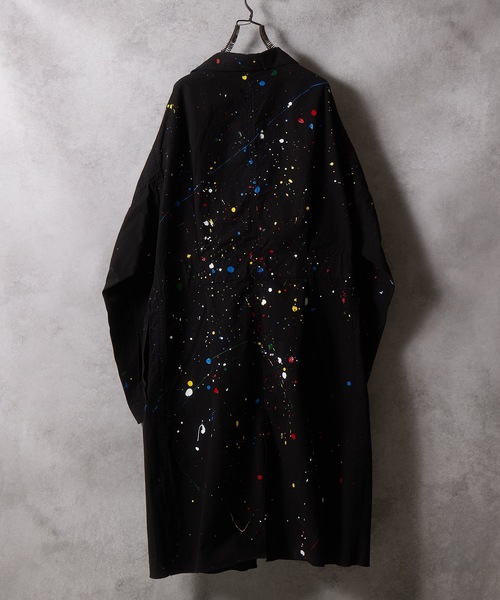 HAND PAINTED CHAIN STITCH LOGO WORK SHOP COAT / ハンド