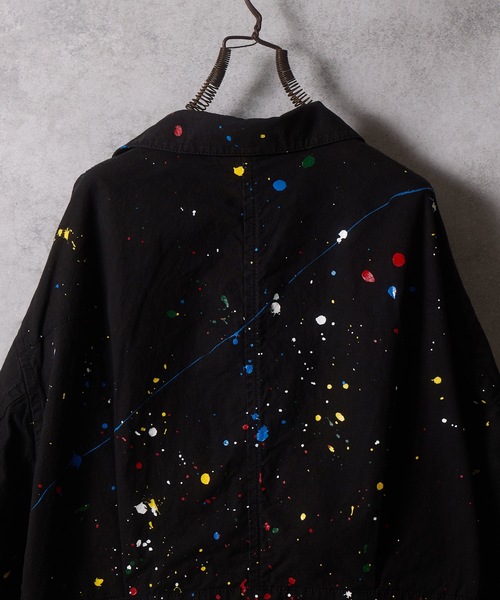 Needles　アンゴラ混　ロゴ刺繍　作務衣コート　ノーカラー　ロング　ネイビー 553bef9b-d954-42a3-9bfe-