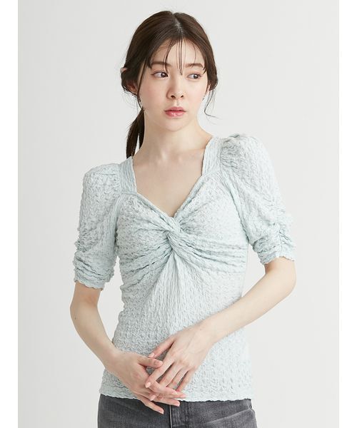 セルロースブレンド クルーネック カットソー　ホワイト セルロースブレンド クルーネック カットソー（Tシャツ
