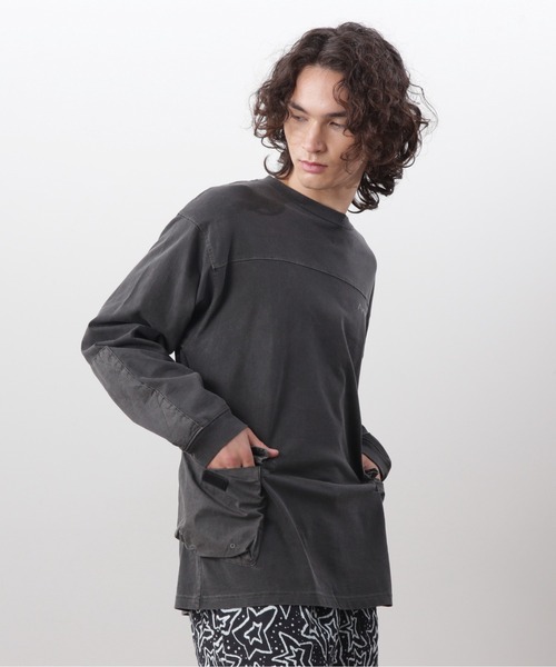 MANASTASH（マナスタッシュ）の「MANASTASH/マナスタッシュ  DISARMED TOP/ディザームドTシャツ（Tシャツ/カットソー・メンズ・ブラック/ライトグリーン・S/M/L/XL）」の8枚目の写真