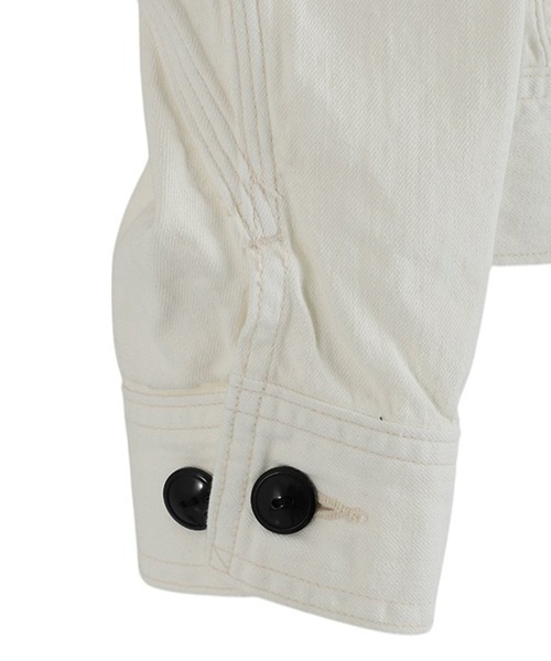 marka（マーカ）の「marka / マーカ：DENIM WORK JACKET - pigment white -：M25A-11BL01C[COR]（デニムジャケット・メンズ・ホワイト系その他・2(M)）」の6枚目の写真