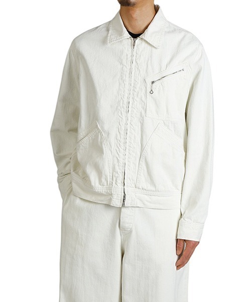 marka（マーカ）の「marka / マーカ：DENIM WORK JACKET - pigment white -：M25A-11BL01C[COR]（デニムジャケット・メンズ・ホワイト系その他・2(M)）」の11枚目の写真