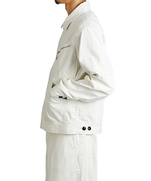 marka（マーカ）の「marka / マーカ：DENIM WORK JACKET - pigment white -：M25A-11BL01C[COR]（デニムジャケット・メンズ・ホワイト系その他・2(M)）」の12枚目の写真