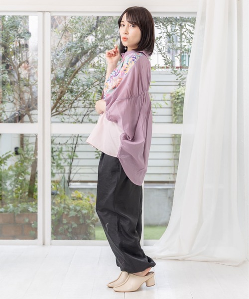☆スカラー　151660：花蝶スカラーちゃん 切替ドルマンシャツ 151660：花蝶スカラーちゃん 切替ドルマンシャツの通販-ScoLar