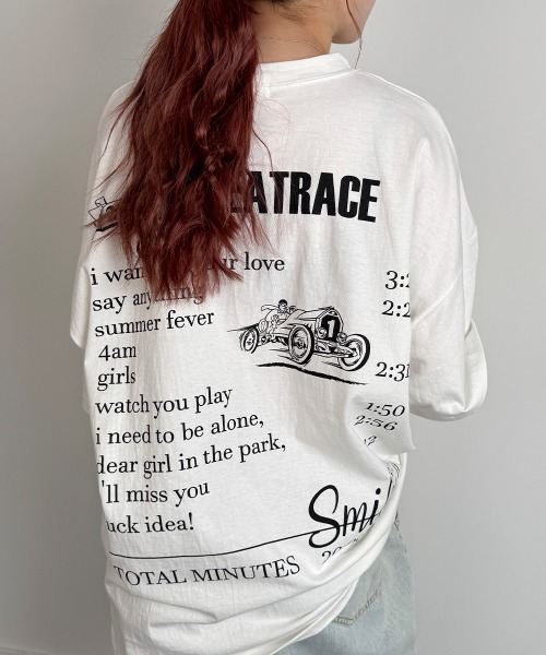 電影少女 FLAGSTUFF コラボ長袖Tシャツ 水色 S ビデオガール 桂