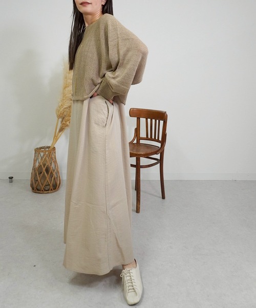 gossara(ゴサラ)の「ドルマンシアーニット(ニット/セーター・レディース・ブラック/ベージュ/モカ・FREE)」の14枚目の写真