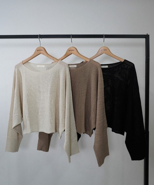 gossara(ゴサラ)の「ドルマンシアーニット(ニット/セーター・レディース・ブラック/ベージュ/モカ・FREE)」の15枚目の写真