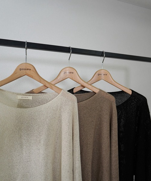 gossara(ゴサラ)の「ドルマンシアーニット(ニット/セーター・レディース・ブラック/ベージュ/モカ・FREE)」の16枚目の写真