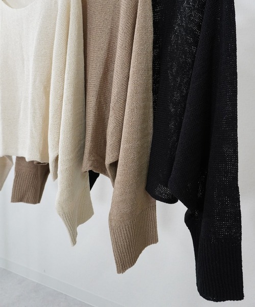 gossara(ゴサラ)の「ドルマンシアーニット(ニット/セーター・レディース・ブラック/ベージュ/モカ・FREE)」の18枚目の写真