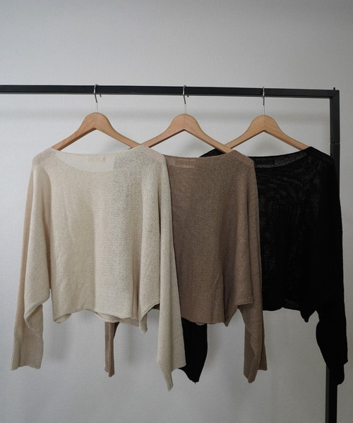 gossara(ゴサラ)の「ドルマンシアーニット(ニット/セーター・レディース・ブラック/ベージュ/モカ・FREE)」の17枚目の写真