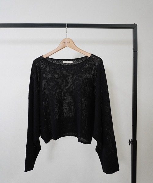 gossara(ゴサラ)の「ドルマンシアーニット(ニット/セーター・レディース・ブラック/ベージュ/モカ・FREE)」の19枚目の写真