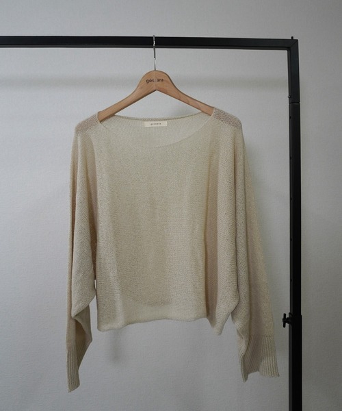 gossara(ゴサラ)の「ドルマンシアーニット(ニット/セーター・レディース・ブラック/ベージュ/モカ・FREE)」の22枚目の写真