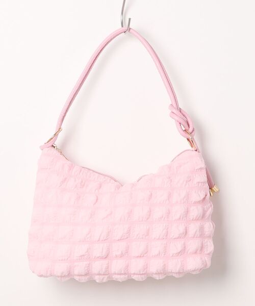 STYLEBLOCK(スタイルブロック)の「ぽこぽこ生地ショルダーバッグ(ショルダーバッグ・レディース・ホワイト/グリーン/ブラウン/パープル/ブラック/ブルー/ピンク・FREE)」の17枚目の写真