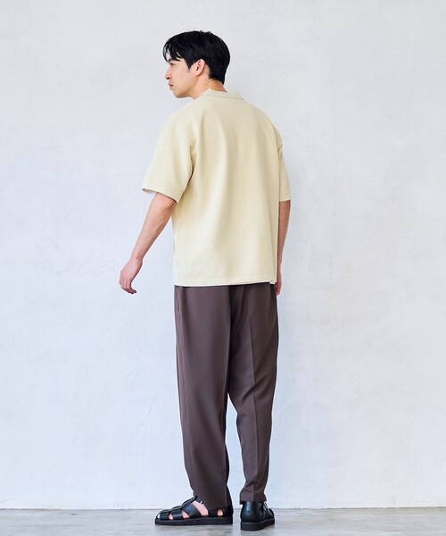 RONEL(ロネル)の「【RONEL】メッシュニットポロシャツ(ポロシャツ・メンズ・ブラック/ベージュ・L/XL/S/M)」の6枚目の写真