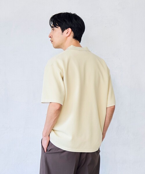 RONEL(ロネル)の「【RONEL】メッシュニットポロシャツ(ポロシャツ・メンズ・ブラック/ベージュ・L/XL/S/M)」の9枚目の写真