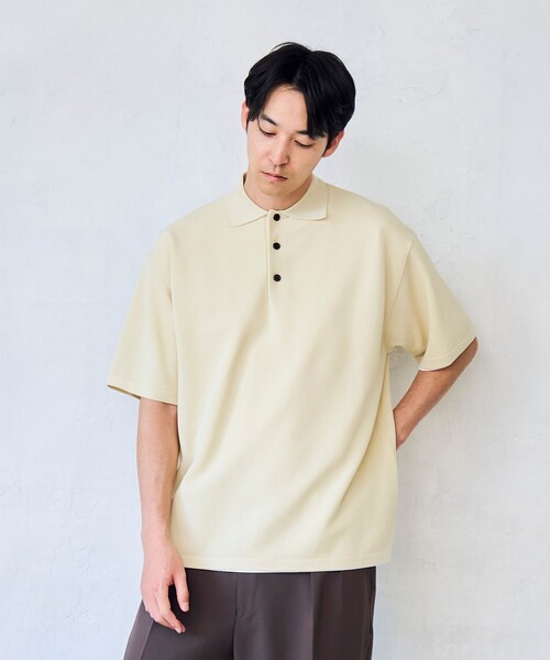 RONEL(ロネル)の「【RONEL】メッシュニットポロシャツ(ポロシャツ・メンズ・ブラック/ベージュ・L/XL/S/M)」の11枚目の写真