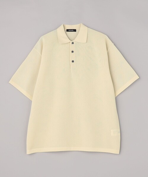 RONEL(ロネル)の「【RONEL】メッシュニットポロシャツ(ポロシャツ・メンズ・ブラック/ベージュ・L/XL/S/M)」の16枚目の写真