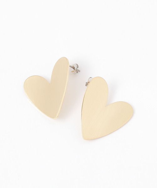 LAKOLE（ラコレ）の「テクスチャーハートピアス / 329115（ピアス（両耳用）・レディース・その他1/その他2・FREE）」の2枚目の写真