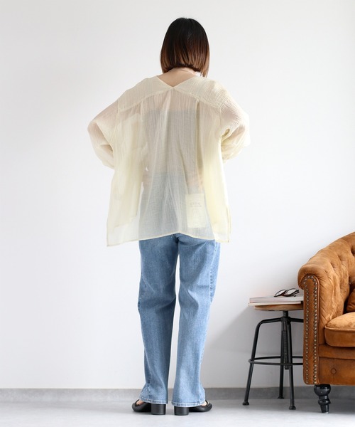 cepo（セポ）の「〈接触冷感 / UVカット〉ICE デニム リメイクワイドストレートパンツ（デニムパンツ・レディース・ブルー系2/ブルー系3/ブルー系1・S/M/L）」の19枚目の写真