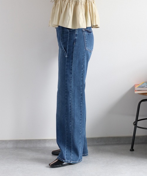 cepo（セポ）の「〈接触冷感 / UVカット〉ICE デニム リメイクワイドストレートパンツ（デニムパンツ・レディース・ブルー系2/ブルー系3/ブルー系1・S/M/L）」の13枚目の写真