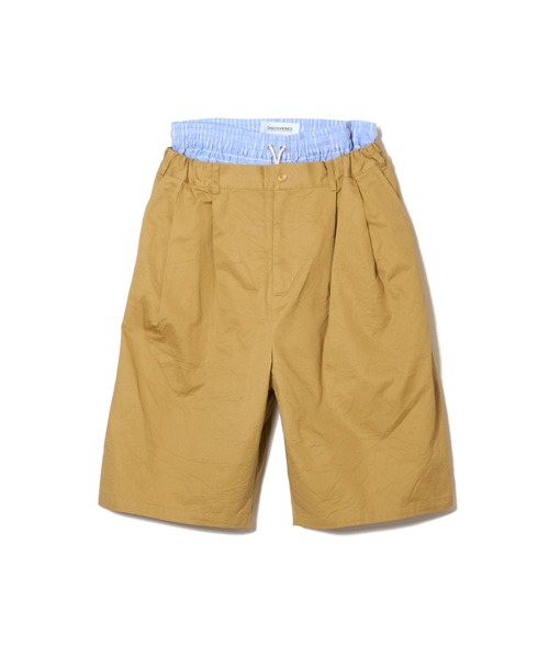 DISCOVERED（ディスカバード）の「WRINKLE OVER SHORTS（その他パンツ・メンズ・ベージュ/ブラック・SMALL/LARGE）」の16枚目の写真