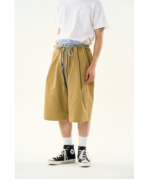 DISCOVERED（ディスカバード）の「WRINKLE OVER SHORTS（その他パンツ・メンズ・ベージュ/ブラック・SMALL/LARGE）」の13枚目の写真