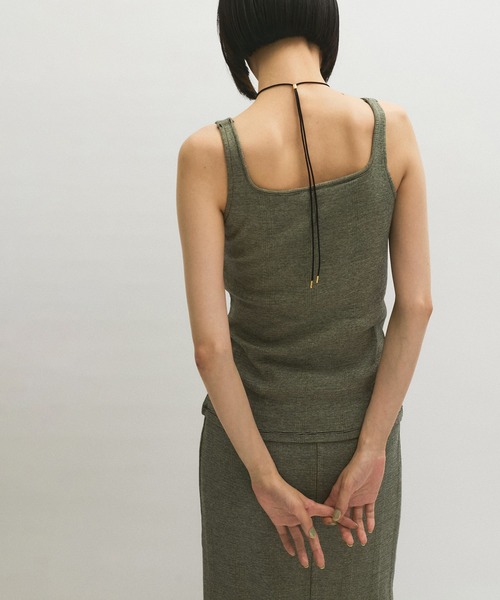 MILLER（ミラー）の「【Miller for ADAM ET ROPE'】別注 スクエアタンク（カップ付き）（タンクトップ・レディース・ホワイト/グリーン系その他/ブラック・FREE）」の12枚目の写真