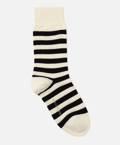 marimekko(マリメッコ)の「【kioski】Kasvaa Tasaraita Unikko / socks(ソックス/靴下・レディース・ブラック×ホワイト・34/37/40/43)」の2枚目の写真