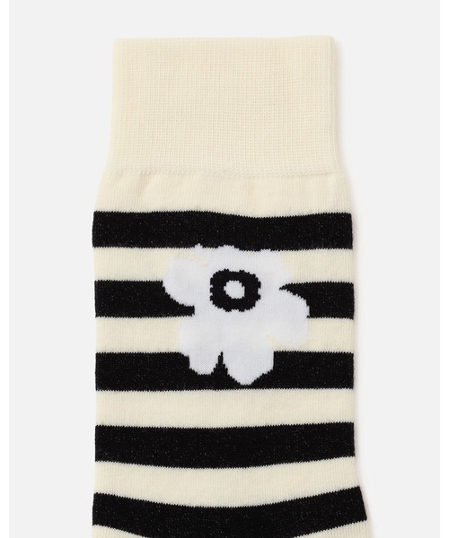 marimekko(マリメッコ)の「【kioski】Kasvaa Tasaraita Unikko / socks(ソックス/靴下・レディース・ブラック×ホワイト・34/37/40/43)」の3枚目の写真